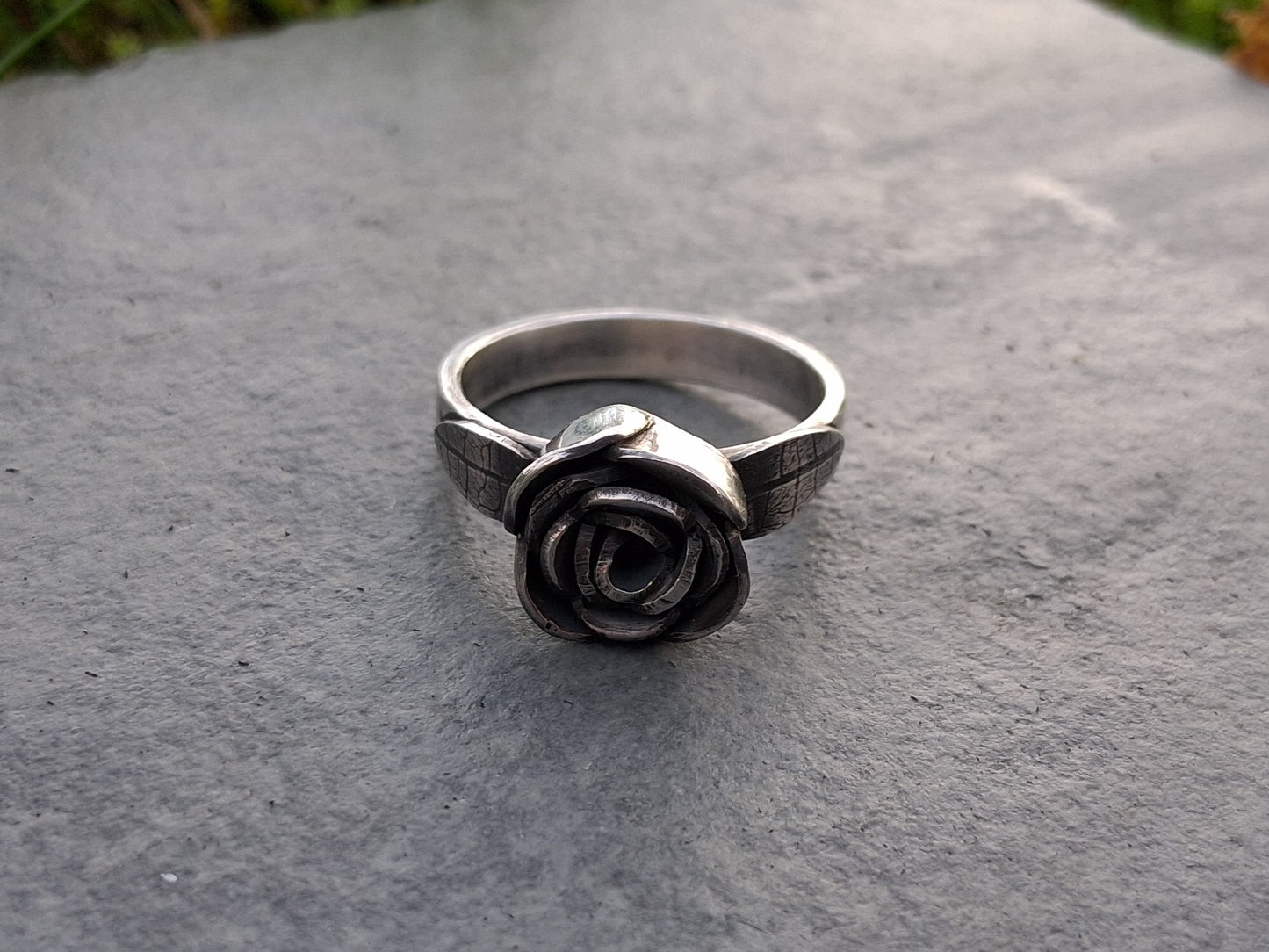 Sterling Silver Rose Ring