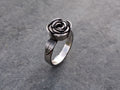 Sterling silver rose ring