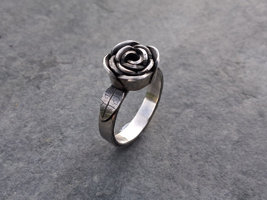 Sterling Silver Rose Ring