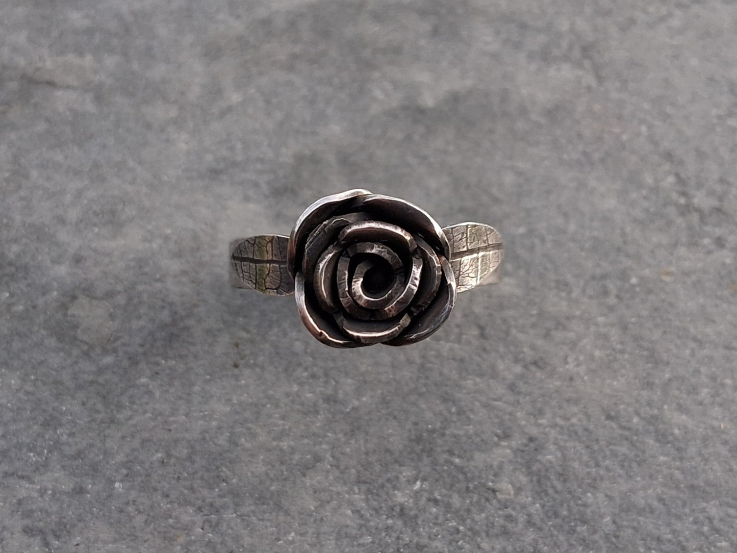 Sterling Silver Rose Ring