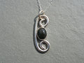 Moss agate swirl pendant