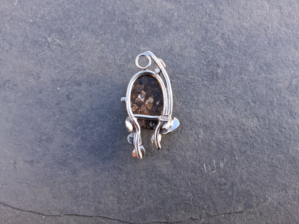Turtella agate pendant