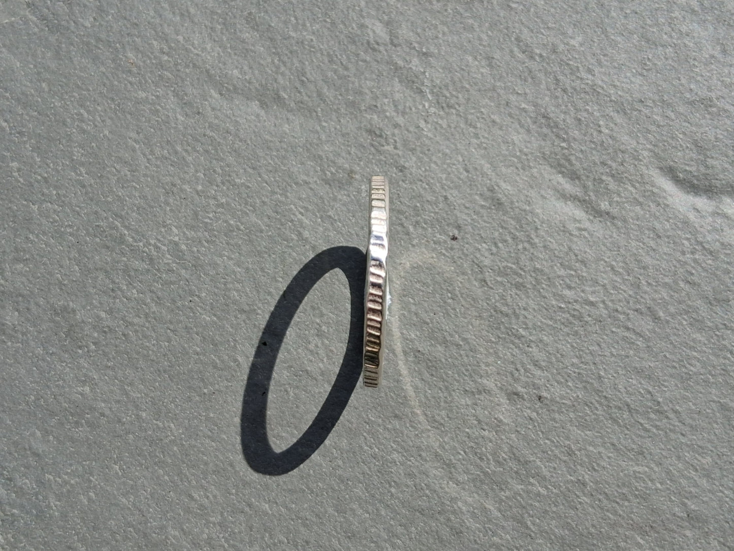 Thin Hammer Texture Ring