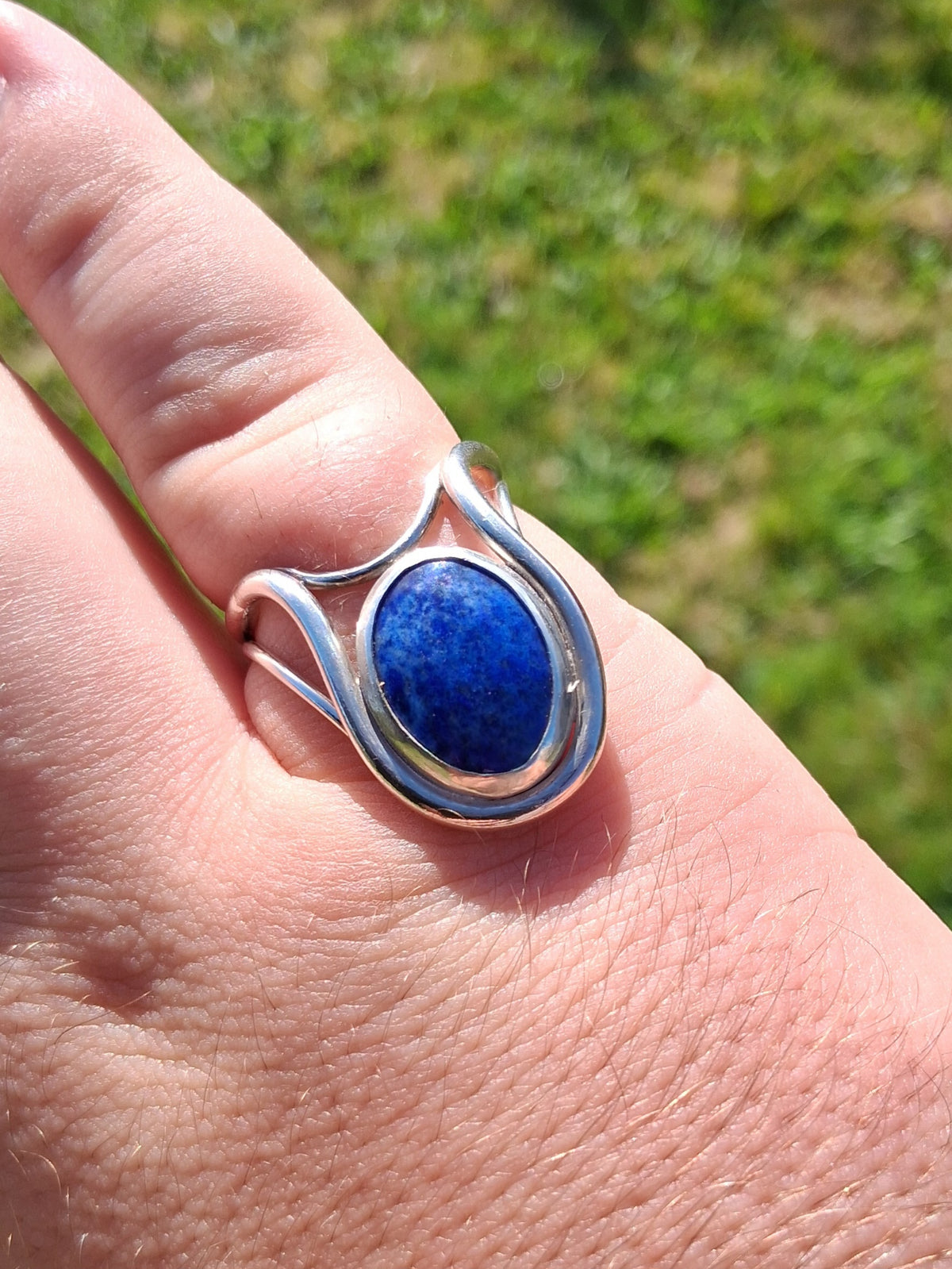 Offset Lapis Ring