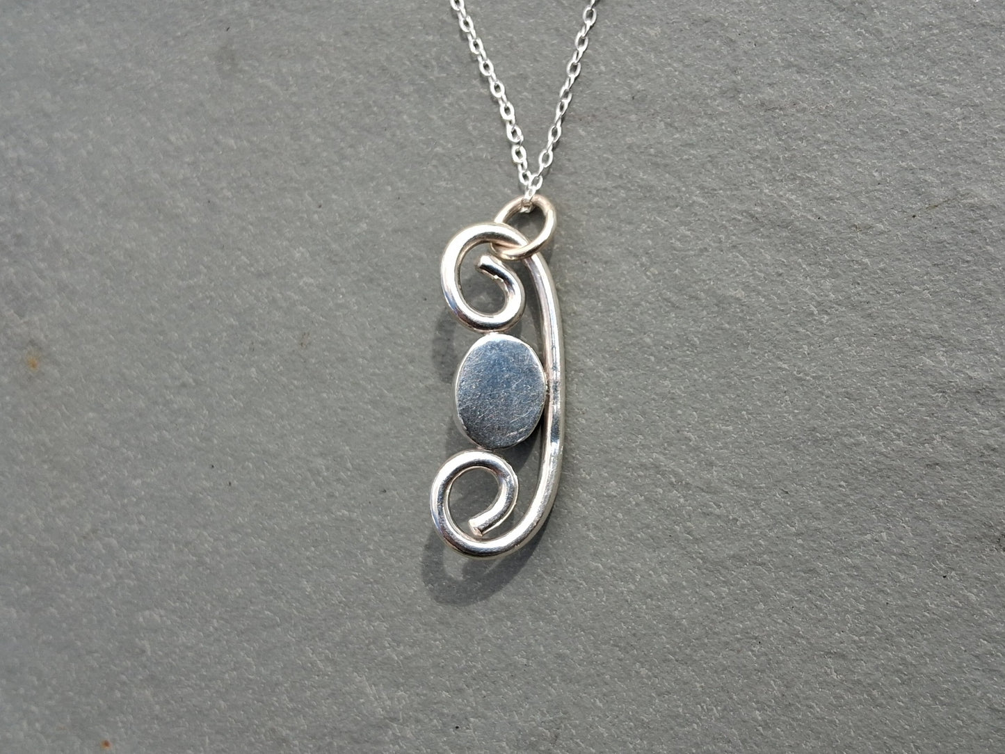 Moss Agate Swirl Pendant