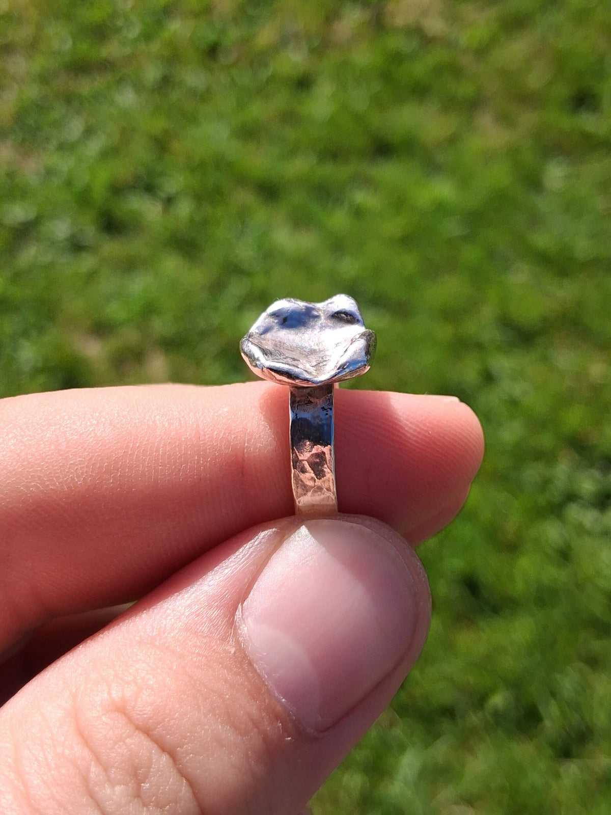 Hammered Water Cast Ring