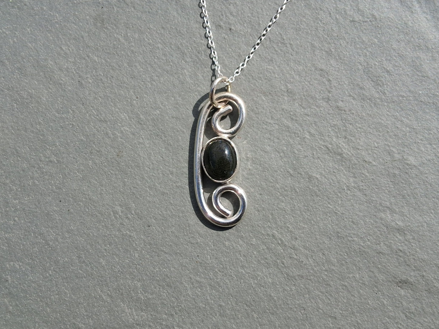Moss Agate Swirl Pendant