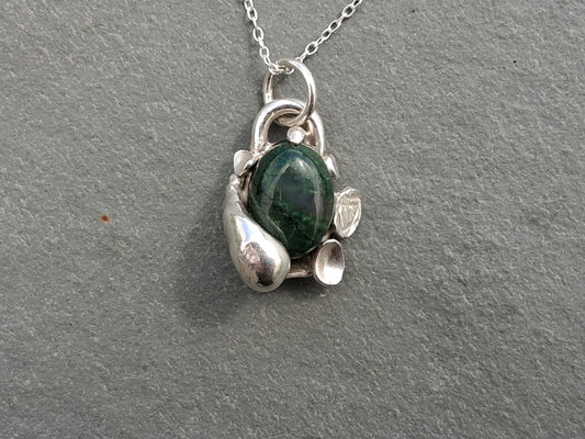 Organic Moss Agate Pendant