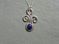 Lapis lazuli swirl pendant