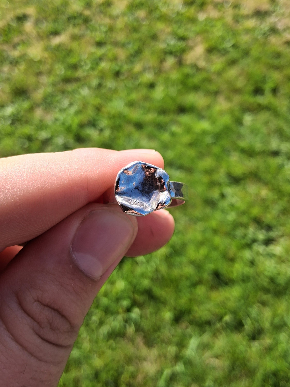 Hammered Water Cast Ring
