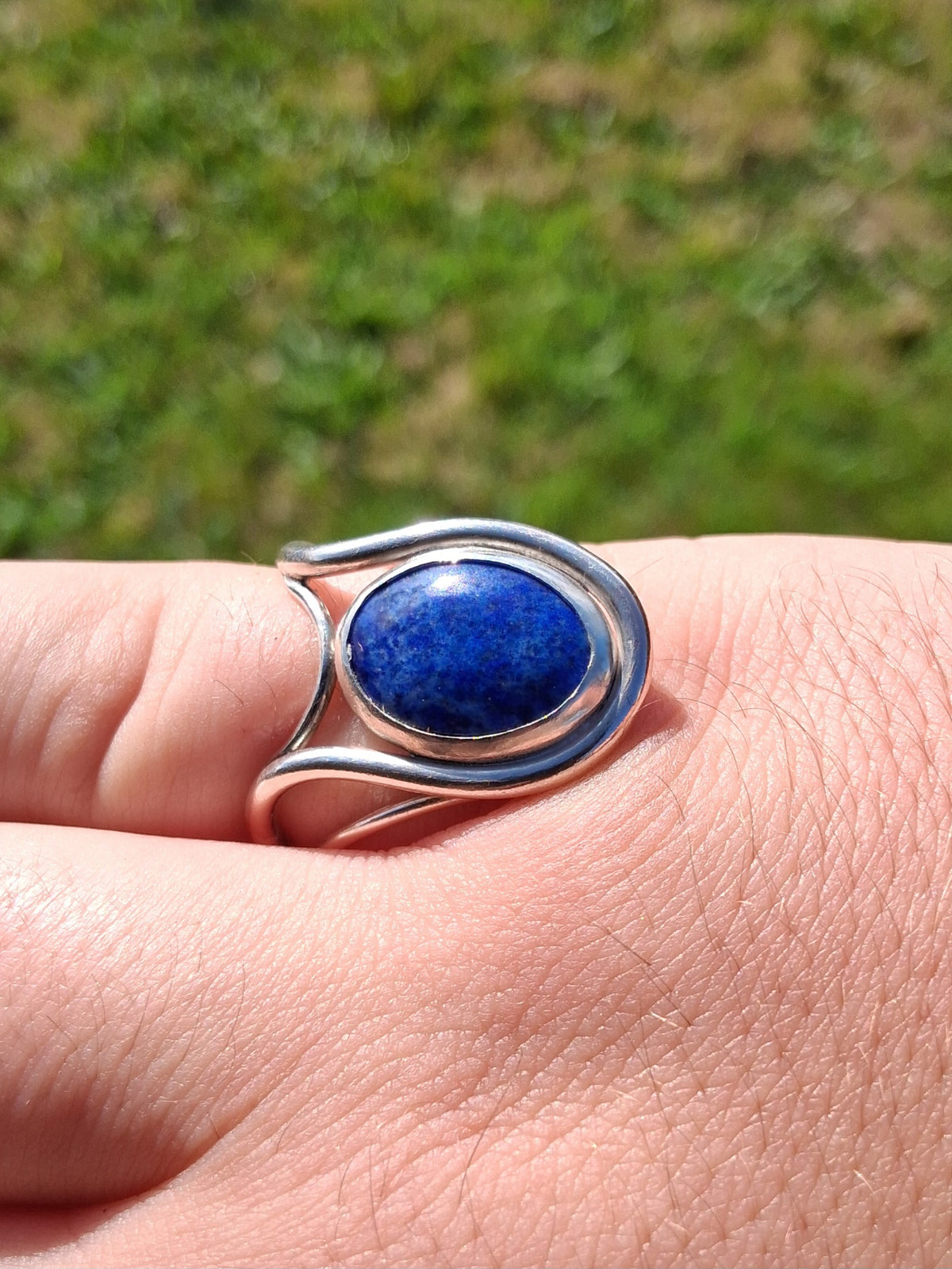 Offset Lapis Ring