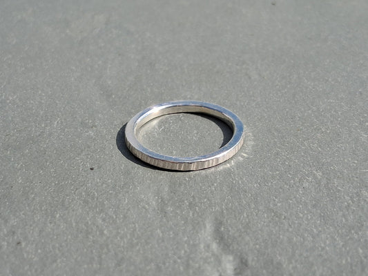 Thin Hammer Texture Ring