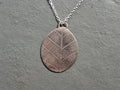 Sterling silver leaf pattern pendant